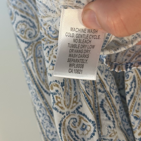 Panhandle Rough Stock Women’s Blue Collared Paisley Pearl Snap Sz Xl - Picture 6 of 10